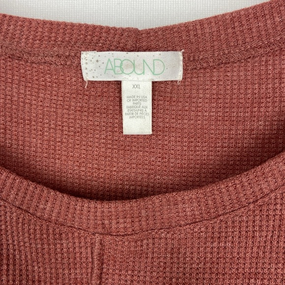 Abound Waffle Knit Top in Rust Size L - Picture 3 of 5